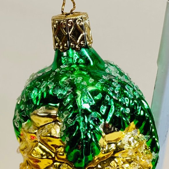 Vintage German Ornament Pinecone with Bird Blown Glass Sugar Glitter as is - Picture 5 of 13